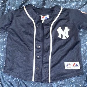 Majestic MLB New York Yankees Navy Blue Jersey